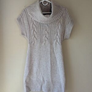 Banana Republic Cream Cowl Neck Sweater Dress